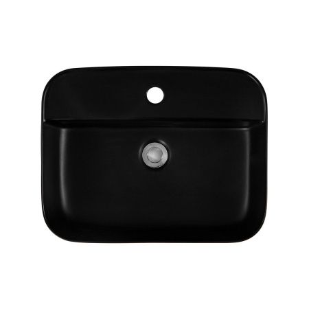 Раковина из сантехнического фарфора Aquatek ВЕГА AQ5506-MB 50х40 накладная цвет черный 1 отверстие под смеситель