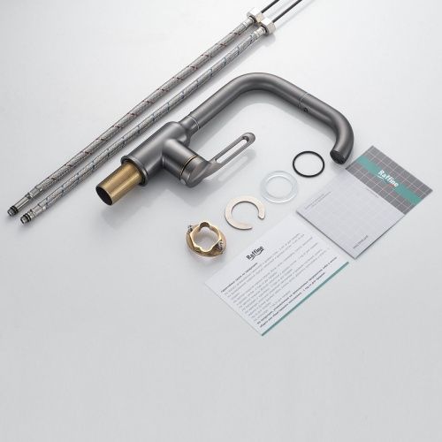 Смеситель Raffine F201T на раковину оружейная сталь - фото 5