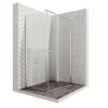 Душевой уголок Ambassador Diamond 12011104R 120х80 стекло прозрачное профиль хром без поддона