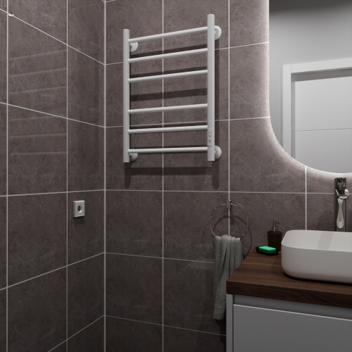 Полотенцесушитель Маргроид Вид 10 10-6040-1049-9016R 43х61 электрический белый матовый - фото 2