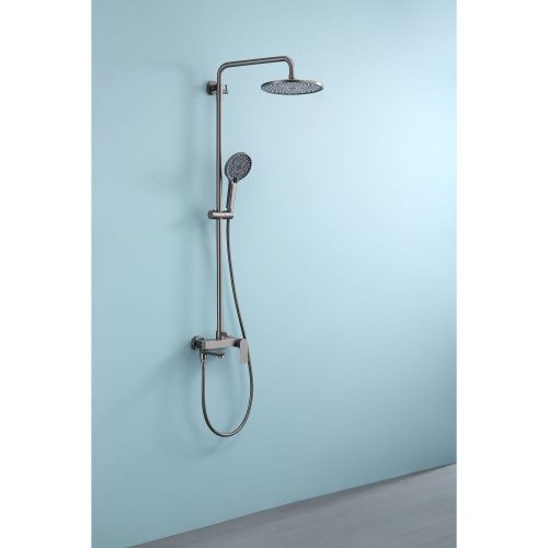 Душевая стойка Raglo R03.24.09 настенная цвет графит - фото 4