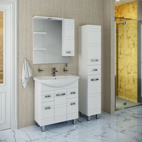 Тумба под раковину Runo Турин УТ000002095 80х30 напольная цвет белый - фото 3