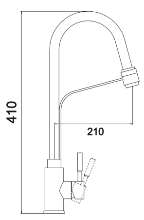 Смеситель для кухни Fmark FS26829-04 на мойку сатин