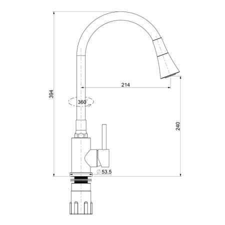 Смеситель для кухни Splenka S201 S201.4308.03 на мойку золото
