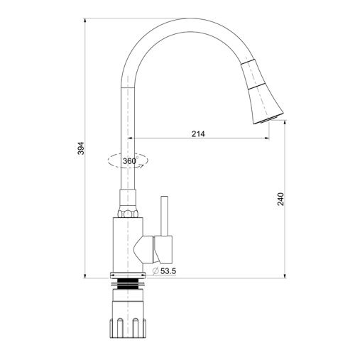 Смеситель для кухни Splenka S201 S201.4308.03 на мойку золото - фото 3