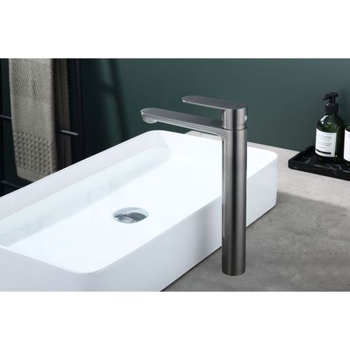 Смеситель для раковины Splenka S222 S222.15.09 на столешницу серый - фото 4