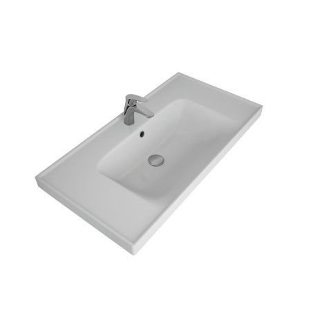 Раковина керамическая Dreja Grace 641617 90х50 подвесная цвет белый 1 отверстие под смеситель