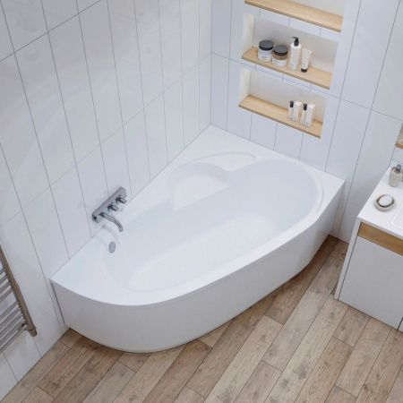 Ванна акриловая Lavinia Boho Bell Pro 3702160R 160х105 встраиваемая асимметричная без каркаса