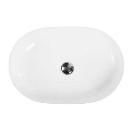 Раковина из сантехнического фаянса BelBagno BB1348 60х40 накладная цвет белый без отверстий под смеситель