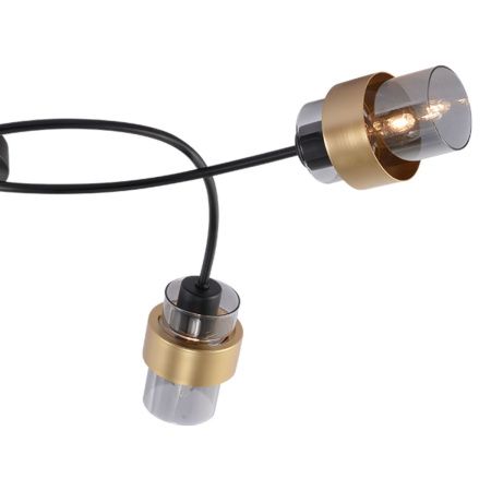 Люстра потолочная Escada Hurricane (Хуррицане) 1139/5P Black/Gold