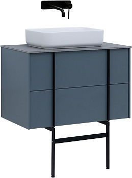 Тумба под раковину Allen Brau Reality 1.32005.BGM 80х46х50 подвесная цвет синий/серый