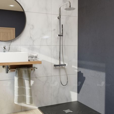 Душевая стойка RGW Shower Panels 21140121-01 настенная цвет хром с термостатом