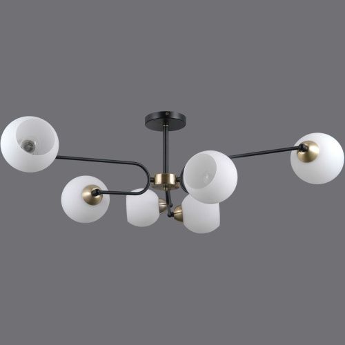 Люстра на штанге Illumico IL0249 IL0249-6CSQ-79 BK AB - фото 2