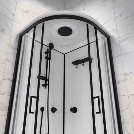Душевая кабина Тритон Прайм-Блэк Щ0000071582 90х90 четверть круга с крышей ориентация универсальная