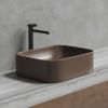 Раковина из сантехнического фарфора Ceramica Nova ELEMENT CN6052MDB 50х40 накладная цвет коричневый без отверстий под смеситель