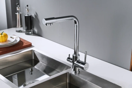 Смеситель для кухни Shevanik S328 на мойку хром