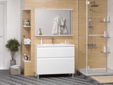 Тумба под раковину Misty Лаки П-Лак-01100-0112Я 100х50 напольная цвет белый