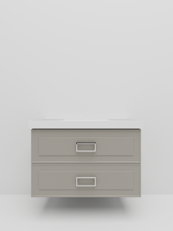 Тумба с раковиной La Fenice Cubo TWIN NFNC-01-CUB-C-100-2-2-100 100х50 подвесная цвет бежевый