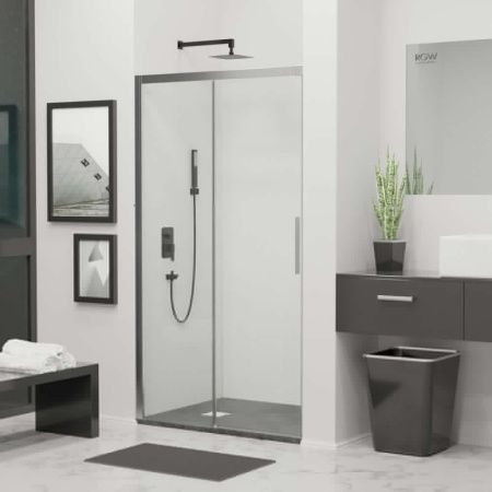 Душевая дверь RGW Leipzig 34121213-11 130х195 стекло прозрачное профиль хром