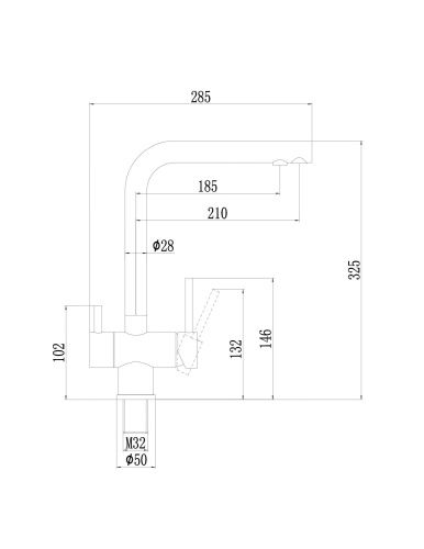Смеситель для кухни Fmark FS1362L на мойку сатин - фото 2