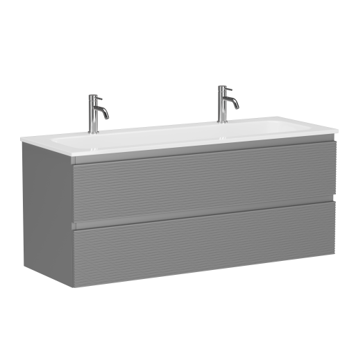 Тумба под раковину Sancos FOLK FL120ES 120х45х50 подвесная цвет серый - фото 2