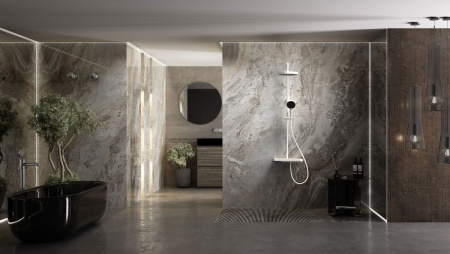 Душевая стойка Vincea Inspire VSFS-3I12TW настенная цвет белый с термостатом