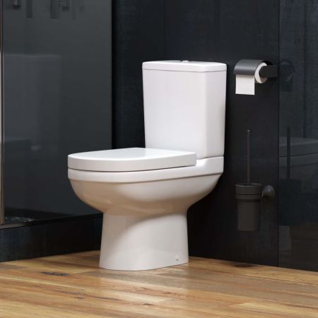 Унитаз напольный с бачком Niagara Nero NG-9902 белый с сиденьем микролифт безободковый душевой смыв