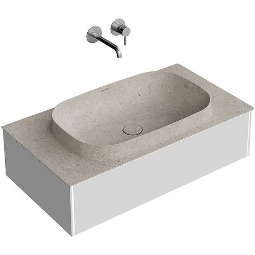 Тумба под раковину Kerama Marazzi MAGIA DI VENEZIA MA.90.1\MGR.M 90х50 подвесная цвет серый - фото 2