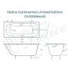 Ванна чугунная Delice Continental Limited Edition DLR230644R 165х70 пристенная прямоугольная без ножек с отверстиями под ручки