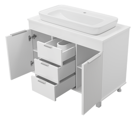 Тумба под раковину Brevita Enfida ENF-06100-0143Я 100х50 напольная цвет белый