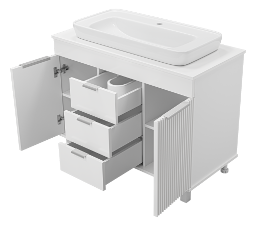 Тумба под раковину Brevita Enfida ENF-06100-0143Я 100х48х65 - фото 4