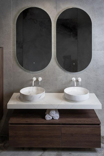Раковина из искусственного камня Boheme Corian 801-CLCT 40х40 накладная цвет белый мрамор - фото 5