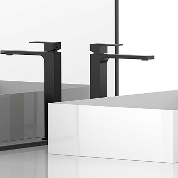 Смеситель Vincea Cube VBF-1C02MB на столешницу черный