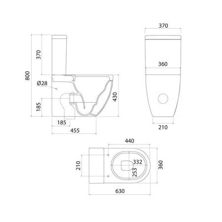 Унитаз-компакт напольный с бачком IDDIS Slide SLIRDSEi24 белый с сиденьем микролифт безободковый смыв торнадо