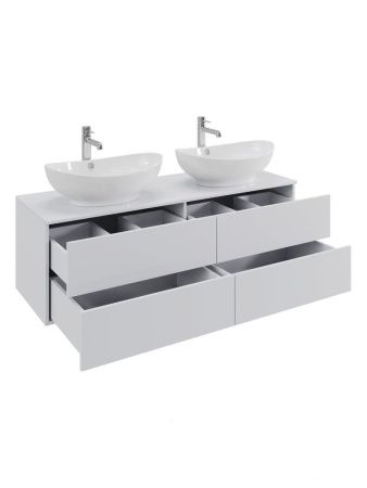 Тумба под раковину Orange Otto Ot-130TuMDF 130х50 подвесная цвет белый