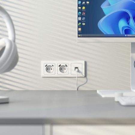 Розетка с/з со шторками и USB тип A+C Werkel 4690389213267