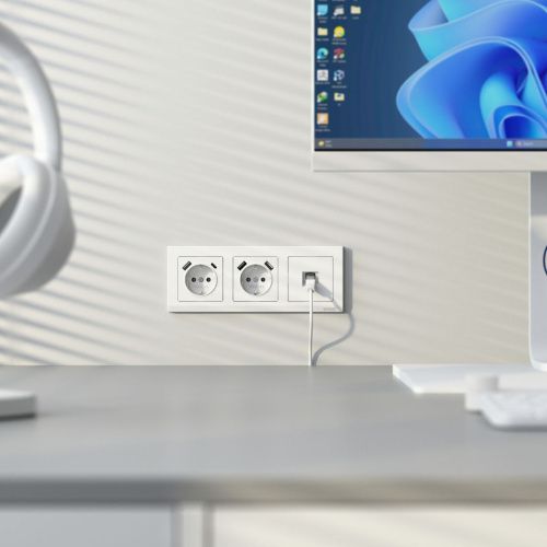 Розетка с/з со шторками и USB тип A+C Werkel 4690389213267 - фото 3