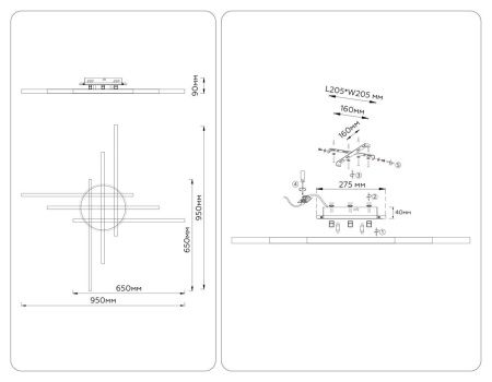 Светильник потолочный Ambrella Light LineTech (ЛинеТецх) FL6285