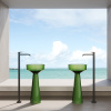 Раковина керамическая Dea Design Pedestal Basin DD2018 425 R3 40х40 напольная цвет зеленый без отверстий под смеситель