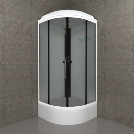 Душевая кабина Тритон Грэй-Вайт Щ0000067301 90х90 четверть круга с крышей ориентация универсальная