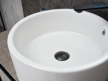 Раковина керамическая Gid Esfera 51212 40х40 накладная цвет белый без отверстий под смеситель