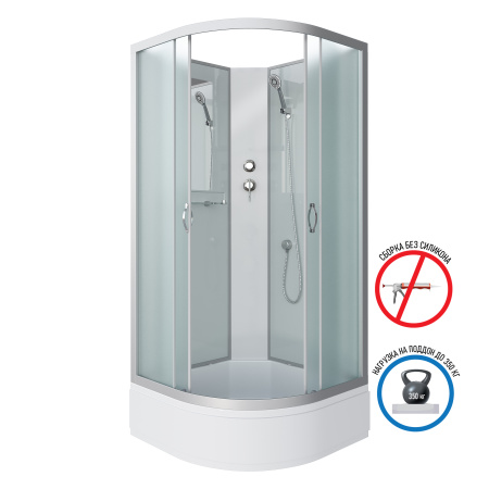 Душевая кабина Niagara Classic 33021424BK 100х100 четверть круга без крыши ориентация универсальная