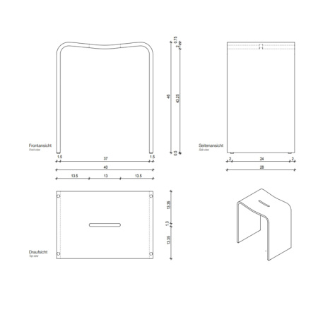 Табурет Decor Walther Stone 974750