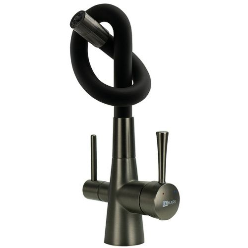 Смеситель для кухни LeMark Comfort LM3075GM на мойку графит - фото 2