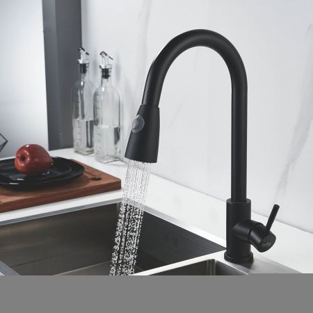 Смеситель для кухни Raffine F213H на мойку черный