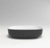 Раковина из искусственного камня Plumberia Selection Veloma VELOMA OVAL BN 50х40 накладная цвет белый/черный