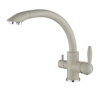 Смеситель для кухни Paulmark ESSEN Es213001-331 на раковину белый без термостата