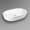 Раковина из сантехнического фарфора Bond Oval S51-600 60х40 накладная цвет белый без отверстий под смеситель