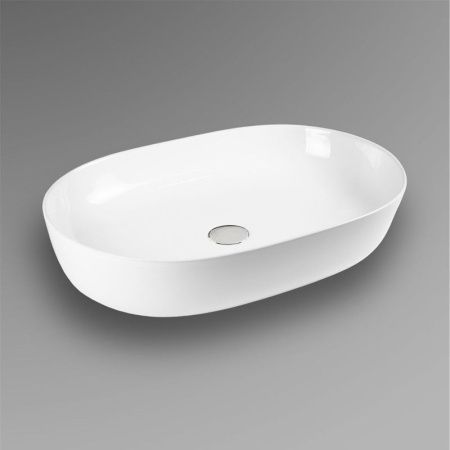 Раковина из сантехнического фарфора Bond Oval S51-600 60х40 накладная цвет белый без отверстий под смеситель