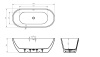 Ванна акриловая BelBagno UNO BB701-1750-750-K 175х75 отдельностоящая овальная с ножками